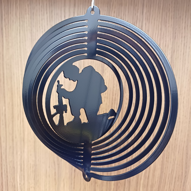 Kneeling Soldier Wind Spinner