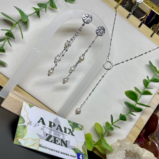 Parure CÉRÉMONIE Argt925 et Nacre 