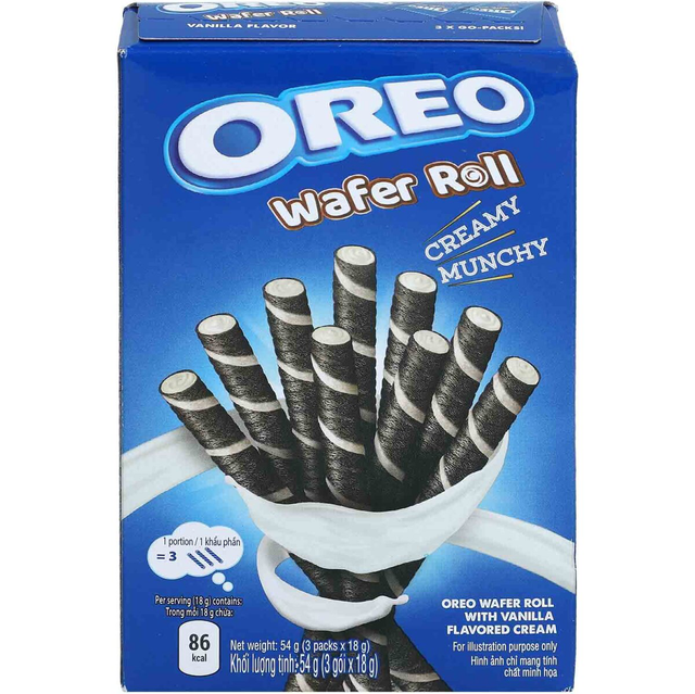 Oreo Wafer Roll goût vanille 