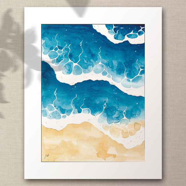 Affiche 40x50 - Bord de Mer - Bleu