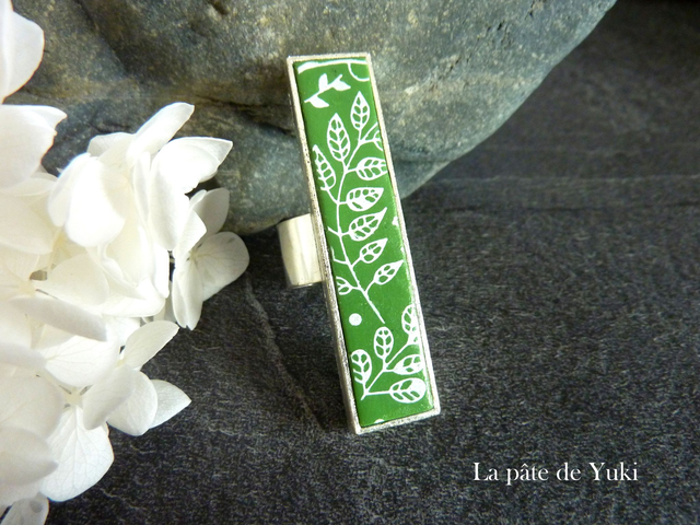 Bague rectangulaire - Parfum de thé