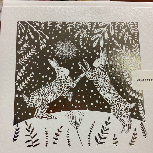 Christmas Open Whistlefish- with love at Christmas (Silver hares) 