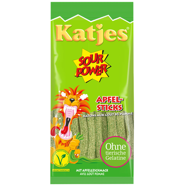 Katjes sour Power Apfel-Sticks 100g