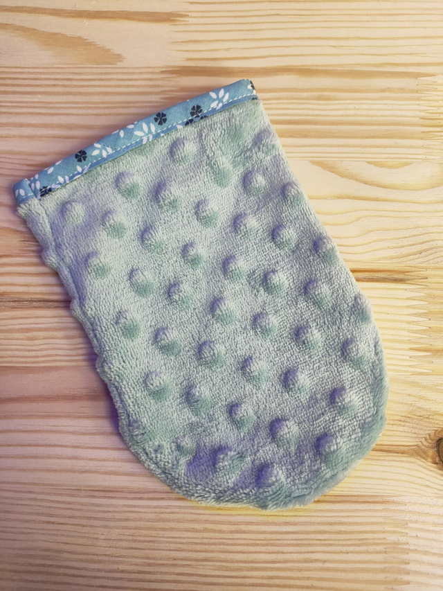 MALAU_WEB046 Gant démaquillant bleu