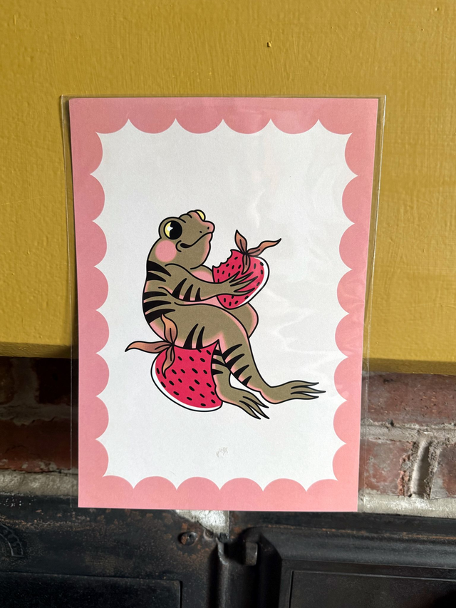 Strawberry Froggy Print