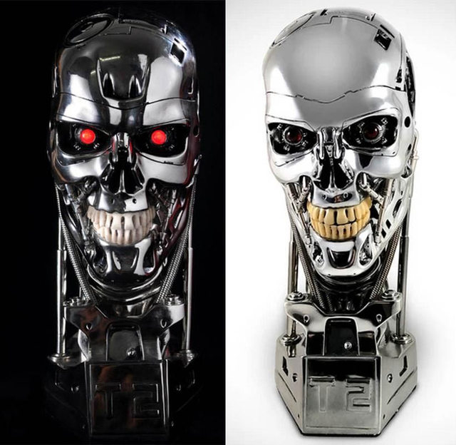 Figura Craneo Terminator T800 T2, Endoskeleton, busto 39cm