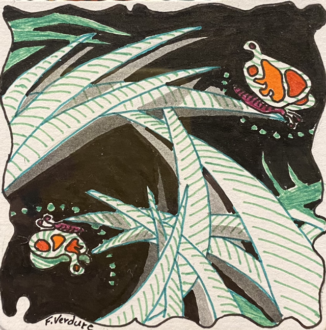 Zentangle 🛞 herbe🌿noir