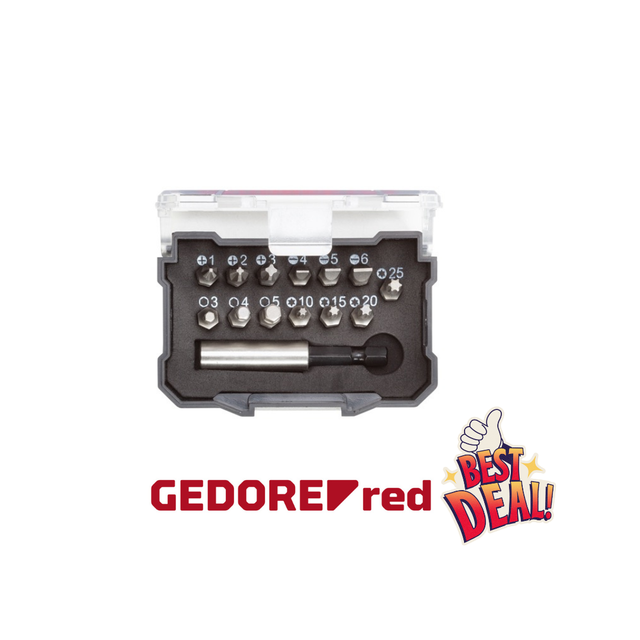 Bit-Box 1/4" 14-teilig PH+SL+TX+6-kant+Bithalter R33005014 