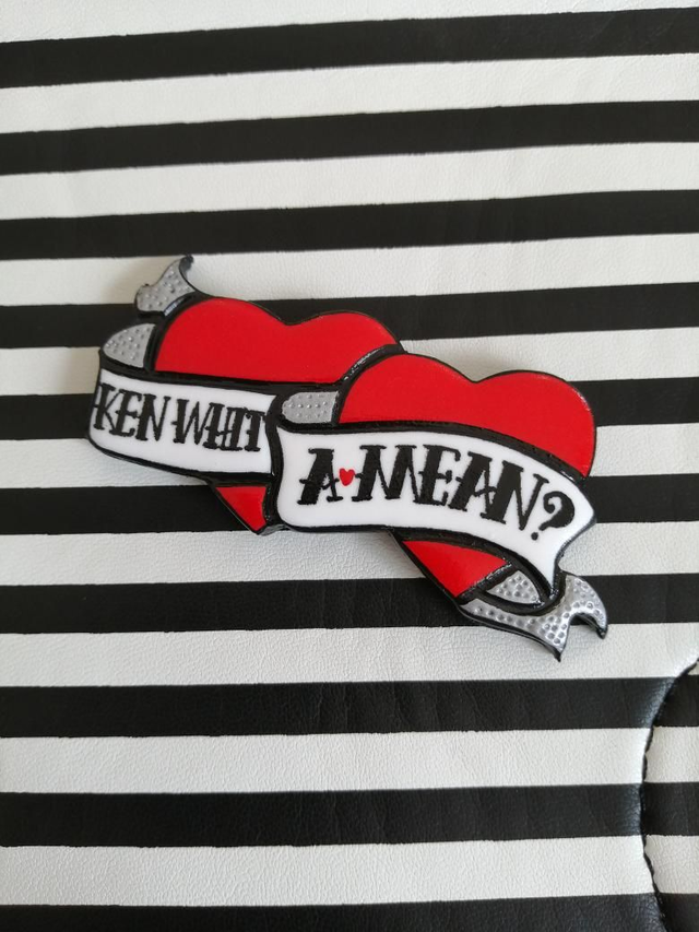 Ken Whit A Mean? Double Heart Brooch
