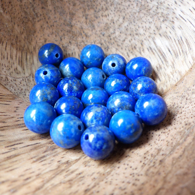 Lapis Lazuli Perles Rondes Polies - A l&#039;unité