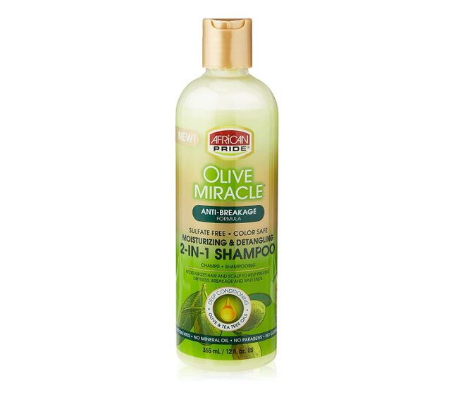 African Pride Olive Miracle 2 in 1 Shampoo &amp; Conditioner 12 Oz
