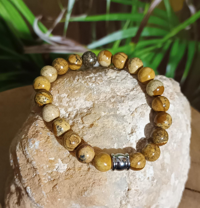 Bracelet en jaspe paysage