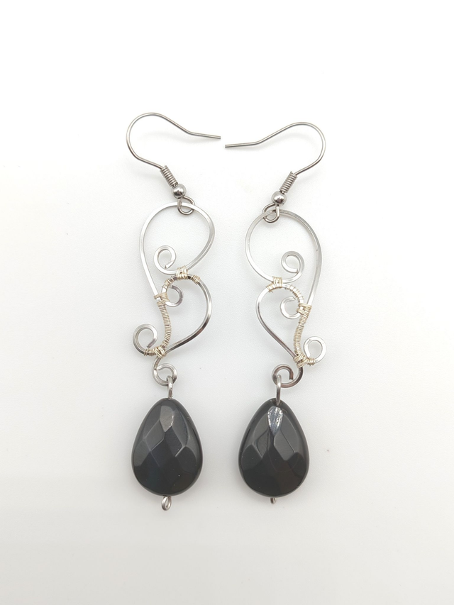 Les Arabesques - Onyx boucles d'oreilles 