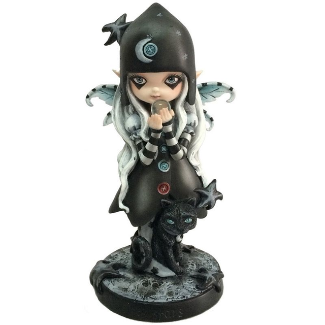 Fée moyenne - Magique noire avec chat noir