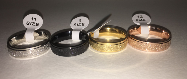 Titanium steel glitter rings