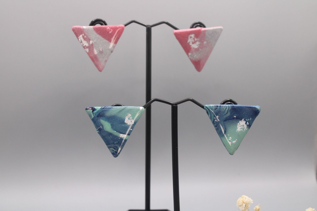 triangle stud earrings︱variants