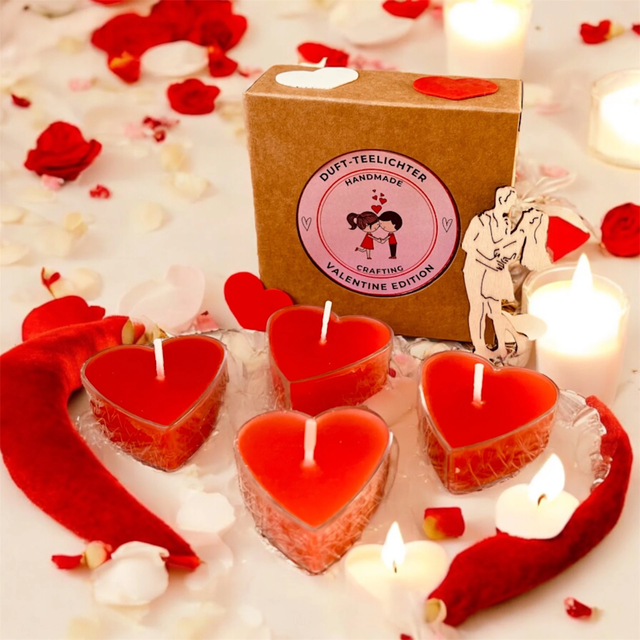 Duft-Teelichter Herzen „Valentine Edition“ Valentinstag