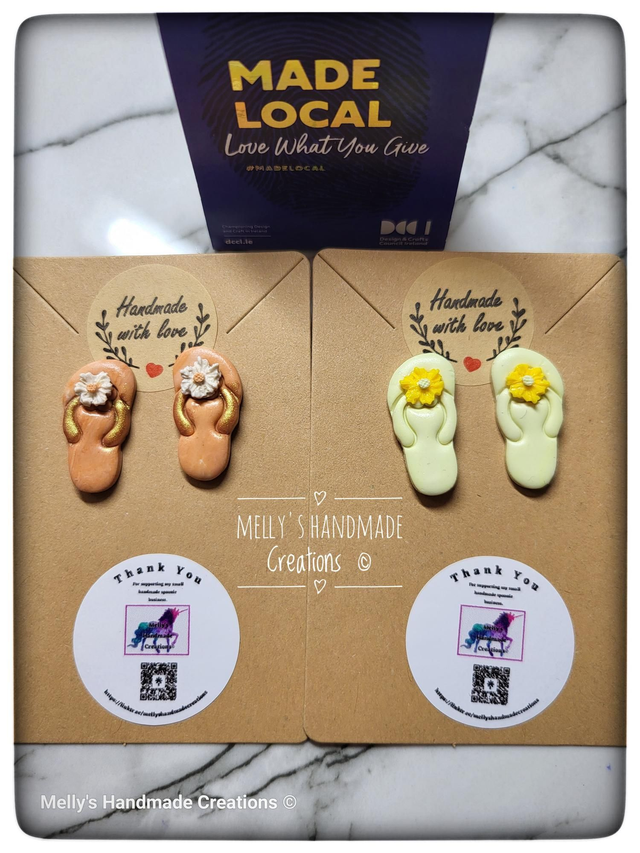 Flipflop stud earrings