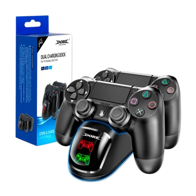 Cargador doble control Ps4 / entrada inferior / Dobe