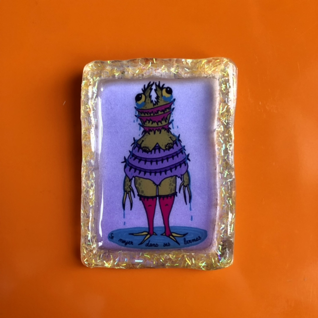 Queer handmade resin frame 