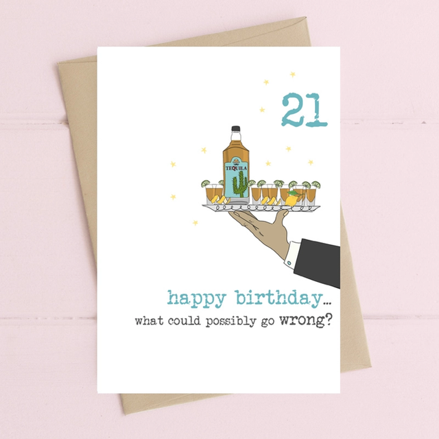 Happy Birthday Age 21 - Greetings Card