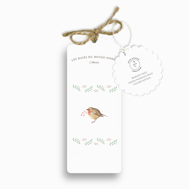 Marque-page - Les baies du rouge-gorge 