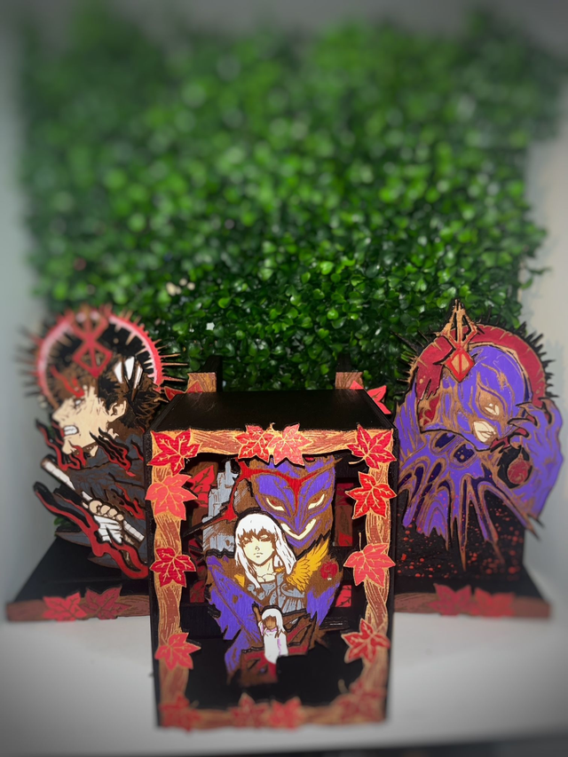 Set 3 pièces serre livre berserk.