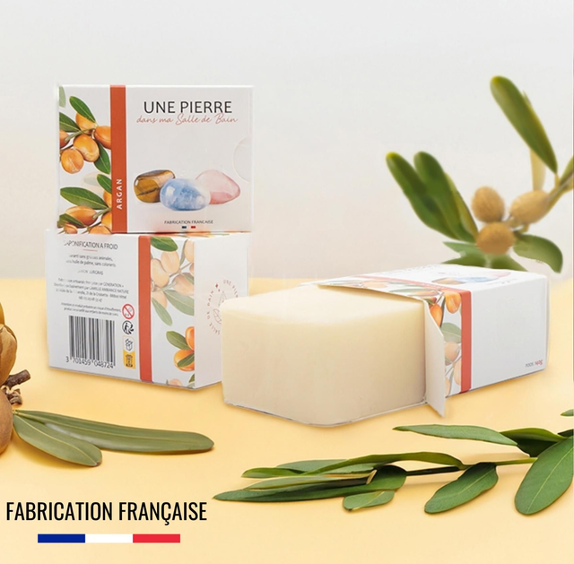 Savon artisanal Argan &amp; pierre naturelle 