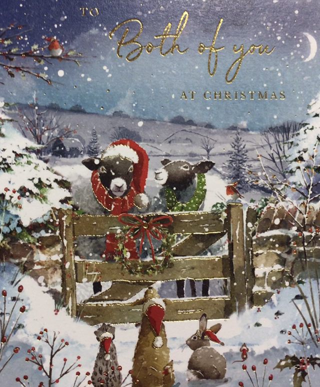 Christmas Both of You (Sheep by Gate) GBCC