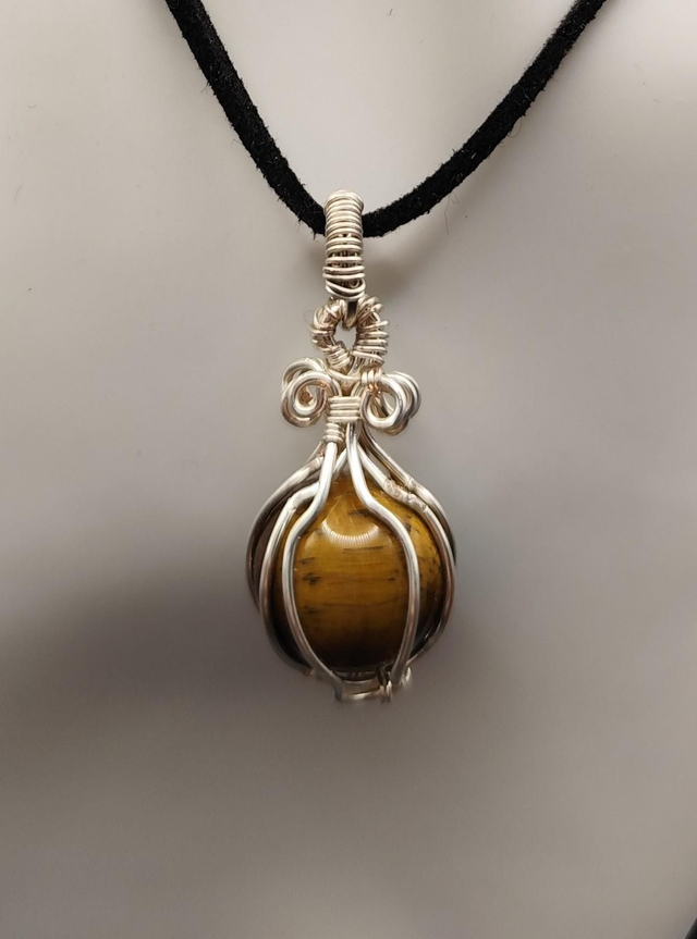 Tigers Eye Sphere Cage