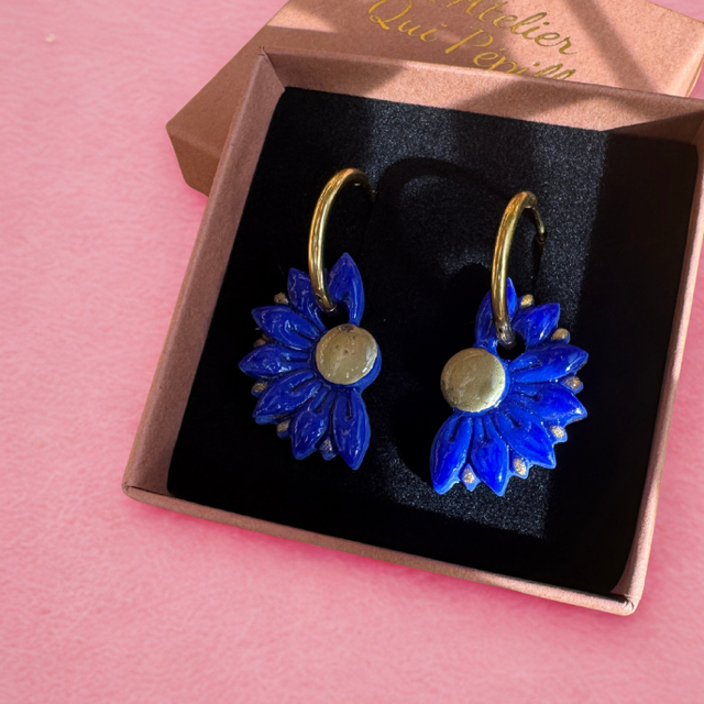 Pétalias Bleu dur et doré