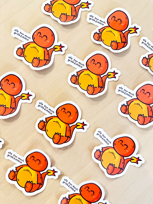 &quot;ate too much grilled cheese&quot; Charmander