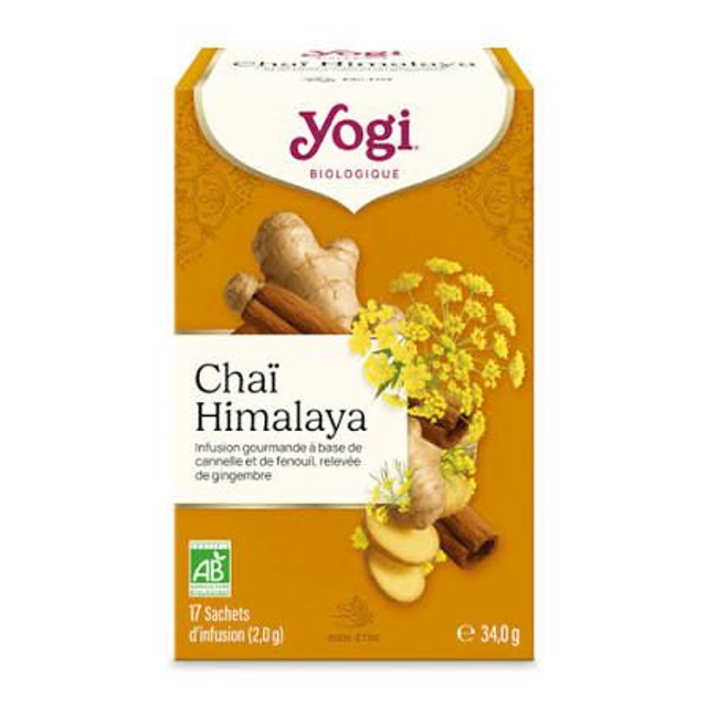 Yogi Tea Chaï Himalaya BIO | Tisane Épicée &amp; Méditation 17 Sachets