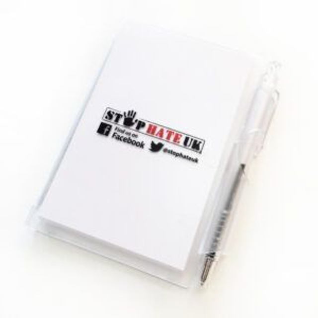 Stop Hate UK Notebook with Pen
