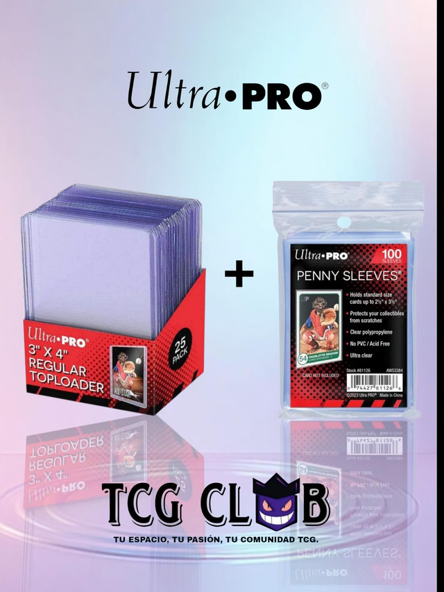 Combo Ultra PRO – 25 Toploaders + 100 Penny Sleeves (Protección Total)