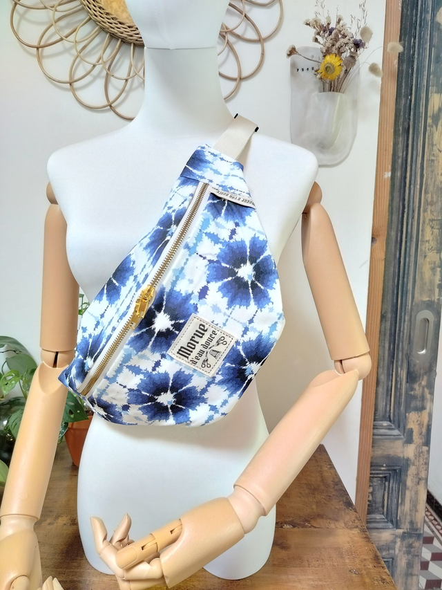 Sac banane M Tye & dye. bleu 