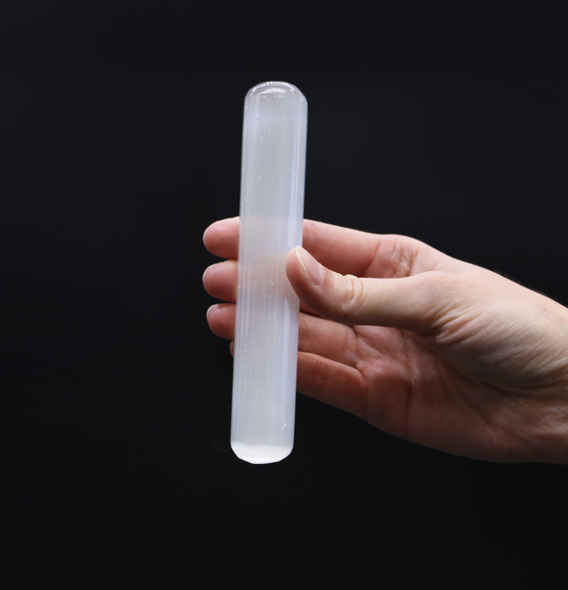  Selenite Wand - 16 cm (Round Both Ends)