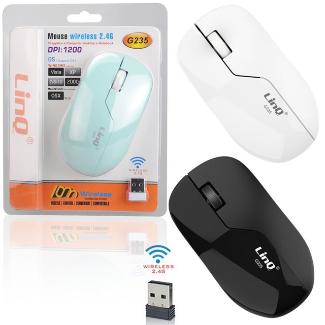 Mouse Wireless Linq G235 Senza Fili 2.4 Ghz