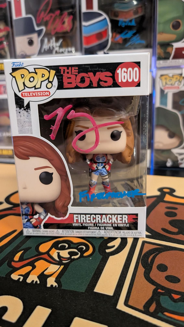 Funko Pop The Boys Firecracker 1600 Signed by Valorie Curry with SWAU COA