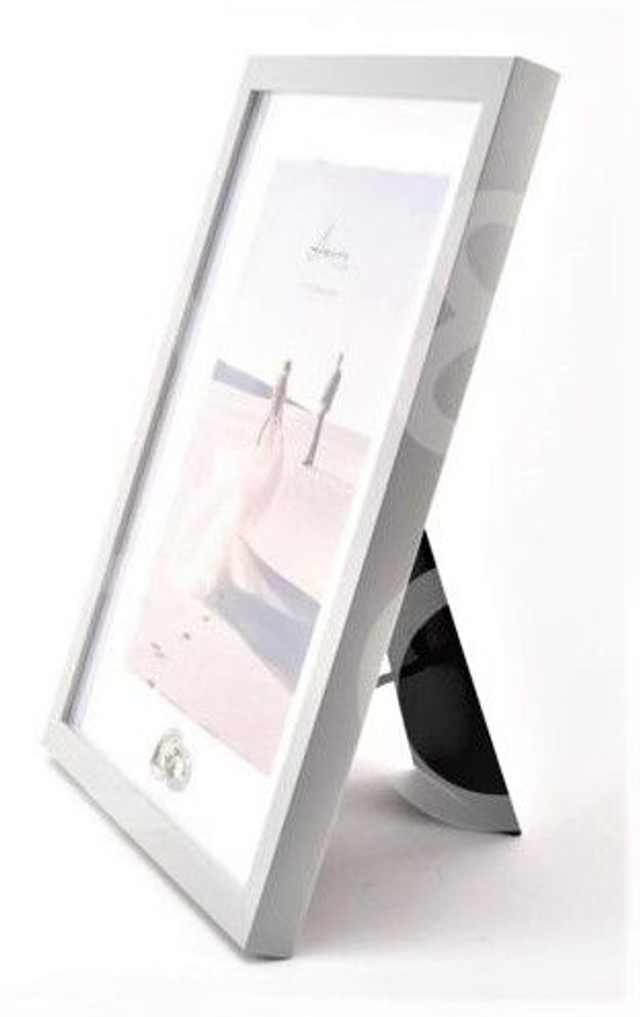 Personalised 8" X 10" Wedding Rings Grey Plastic Anniversary Picture Frame