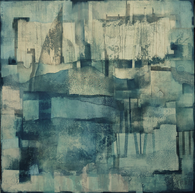 Strefa ciszy1, 100x100 tech. miesz. płótno 2023