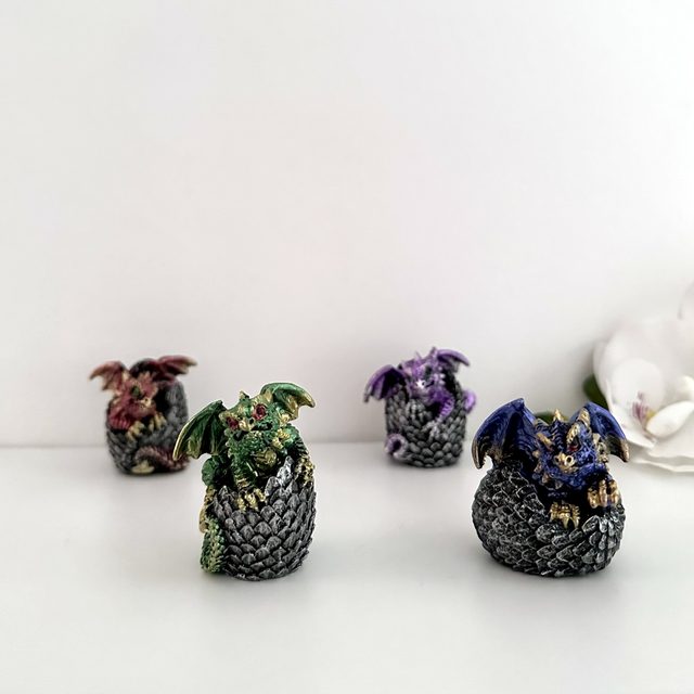 Miniature Majestic Dragon Resin Ornament | Mystical Guardian Decor