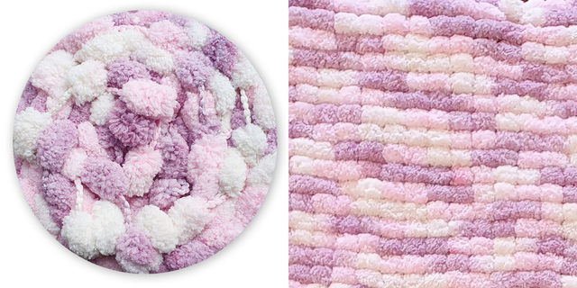 James C Brett Munchkin Pom Pom Yarn MK02 Bubblegum