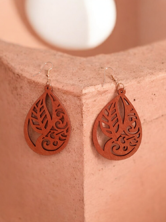Boucles d’oreilles “Sénégal Leaf Art”