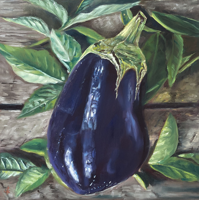 Dunkle Aubergine