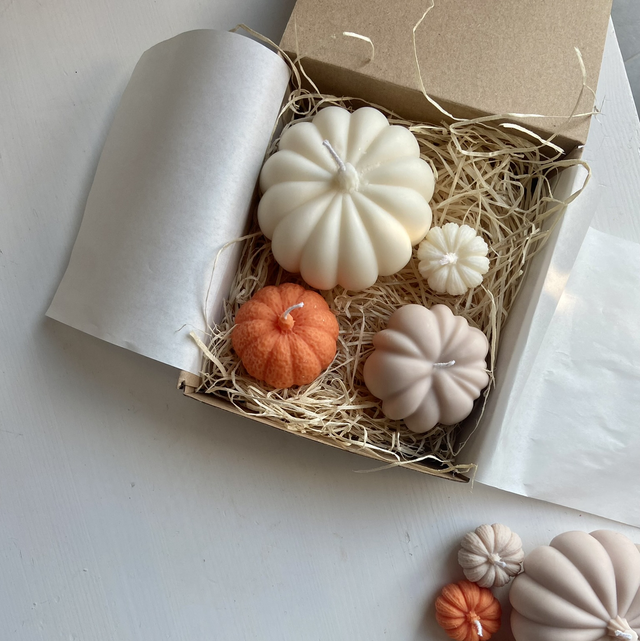 Tök gyertya szett (L,M,S) - Pumpkin pie illatban