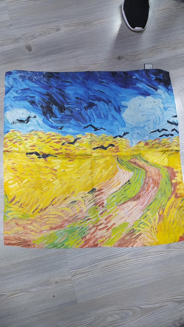 Foulard quadrato Campo Di Grano di Van Gogh