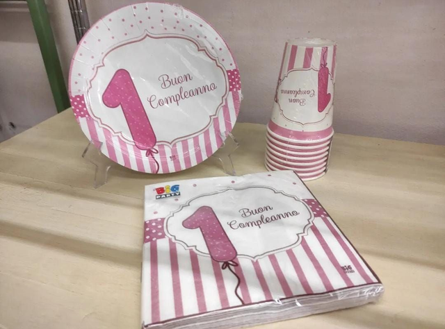 Coordinato Primo Compleanno Rosa