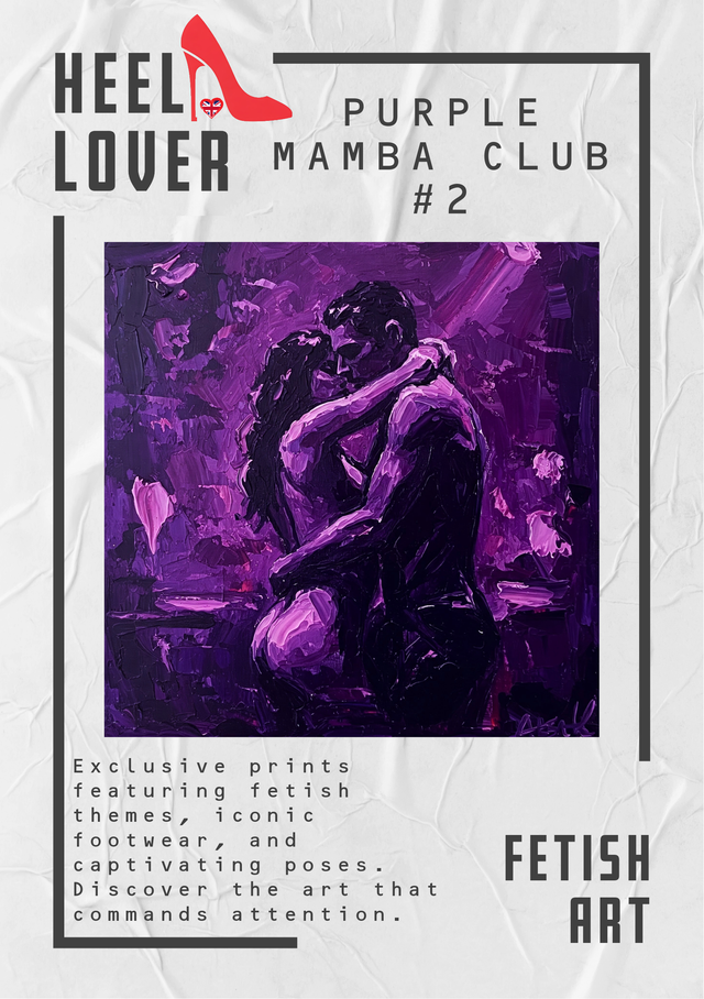 Purple Mamba Club #2 600mm x 600mm x 20mm Canvas Print 