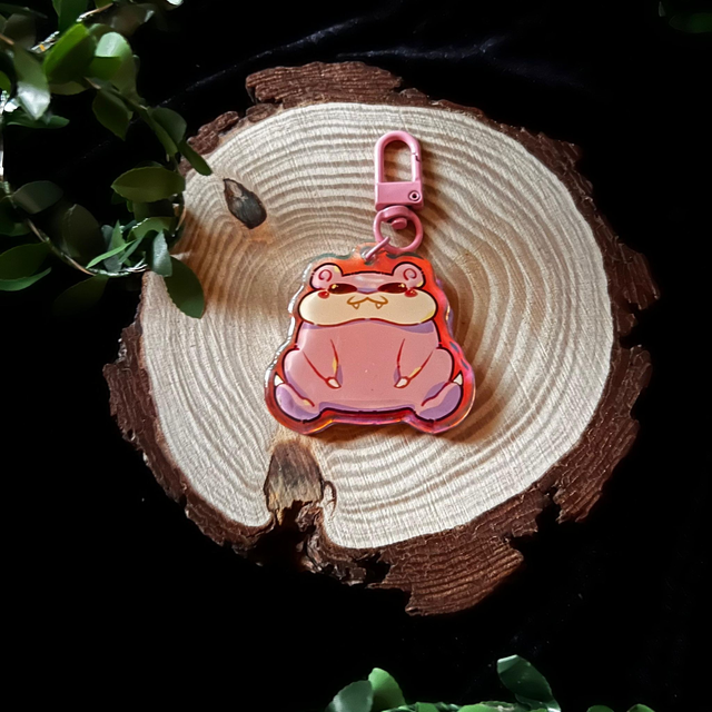 Llavero Pokemon // Slowpoke - acrílico holográfico arcoiris